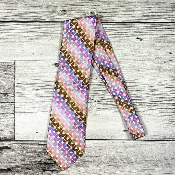 Ted Baker London 100% Silk Circle Print Tie - Picture 1 of 8